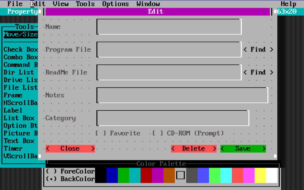 Exploring Visual Basic 1.0 for MS-DOS