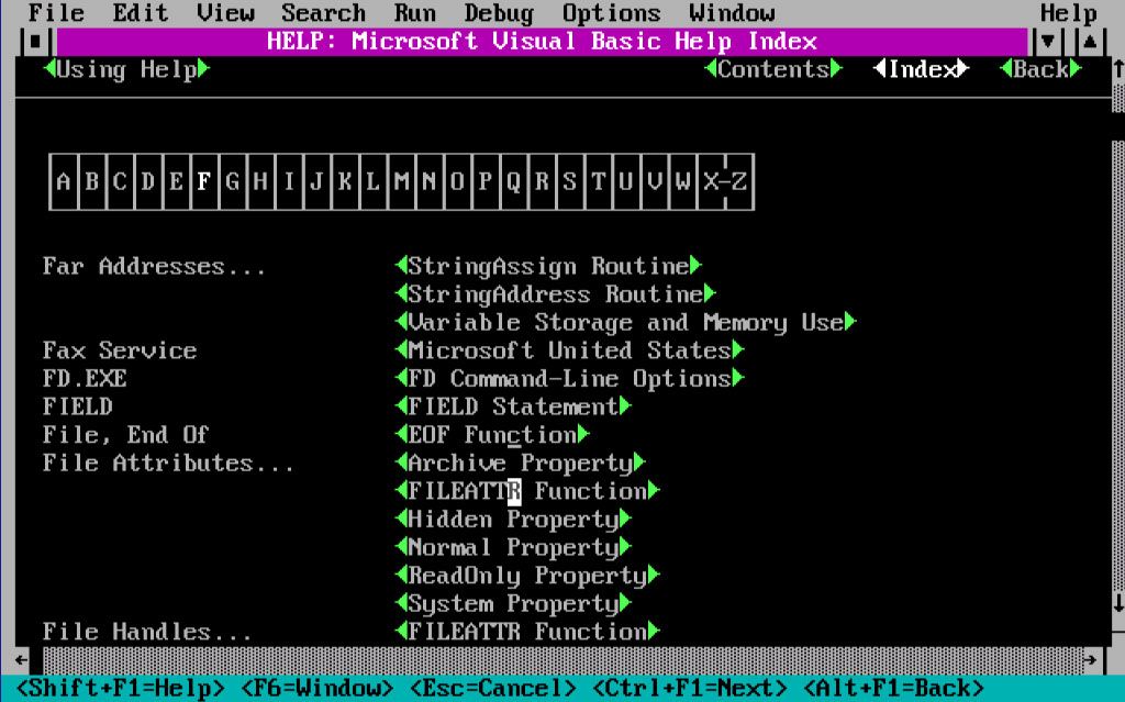 Exploring Visual Basic 1.0 for MS-DOS