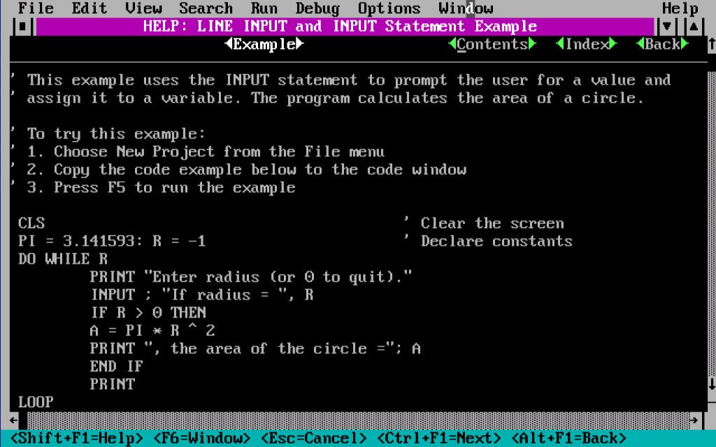 Exploring Visual Basic 1.0 for MS-DOS