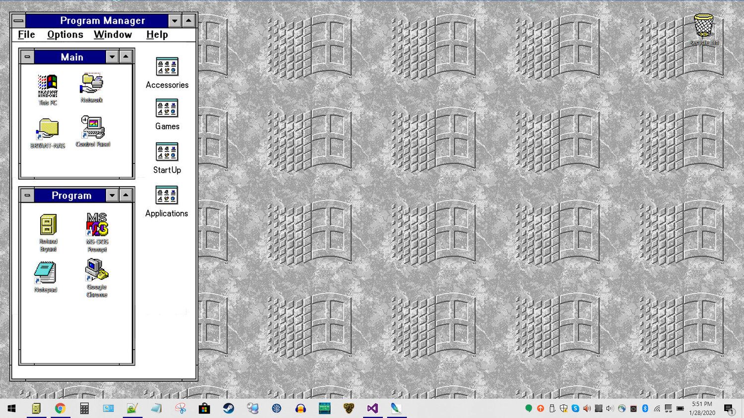 Windows 3.1-inspired Desktop Wallpapers
