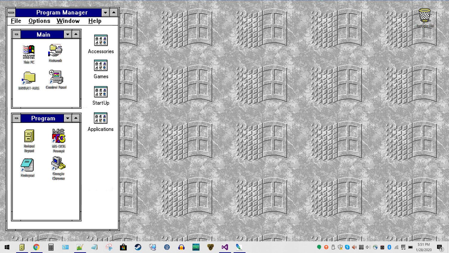 Windows 3.1-inspired Desktop Wallpapers