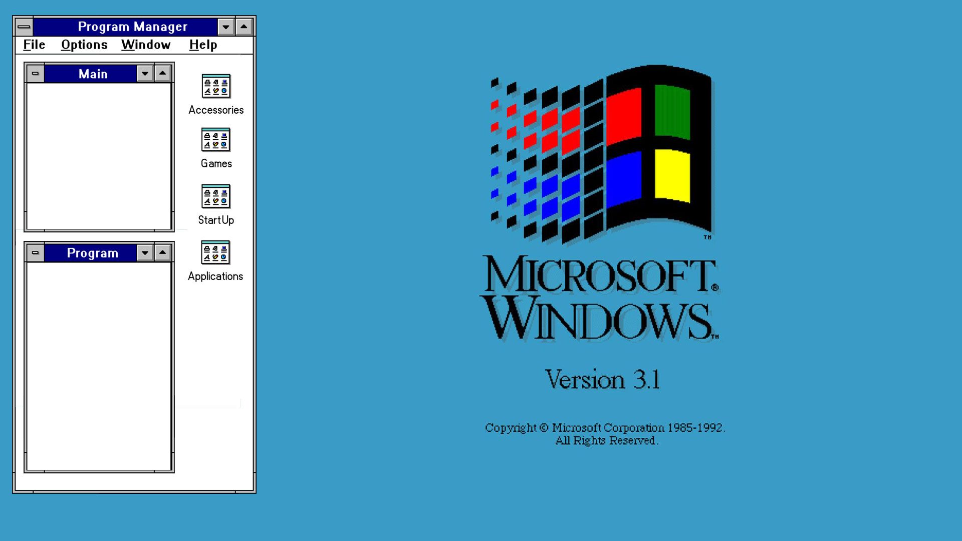 Windows 3.1-inspired Desktop Wallpapers