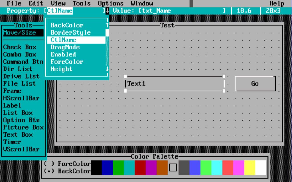 Visual Basic 2000 Version Exploring Visual Basic 1.0 for MS-DOS